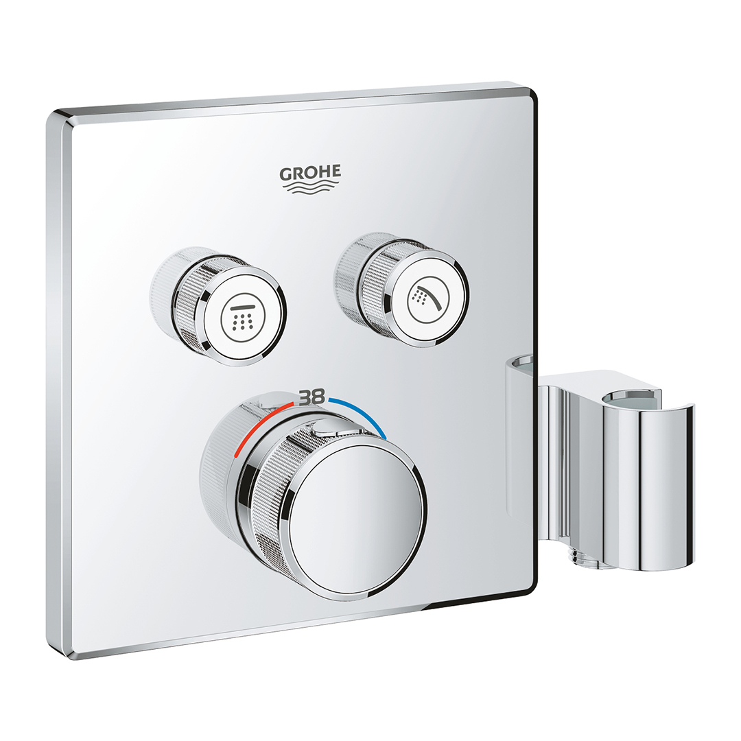 Grohe Grohtherm SmartControl concealed thermostat for two outlets and hand shower holder 29125000 – Grohe 11.32.323.0053